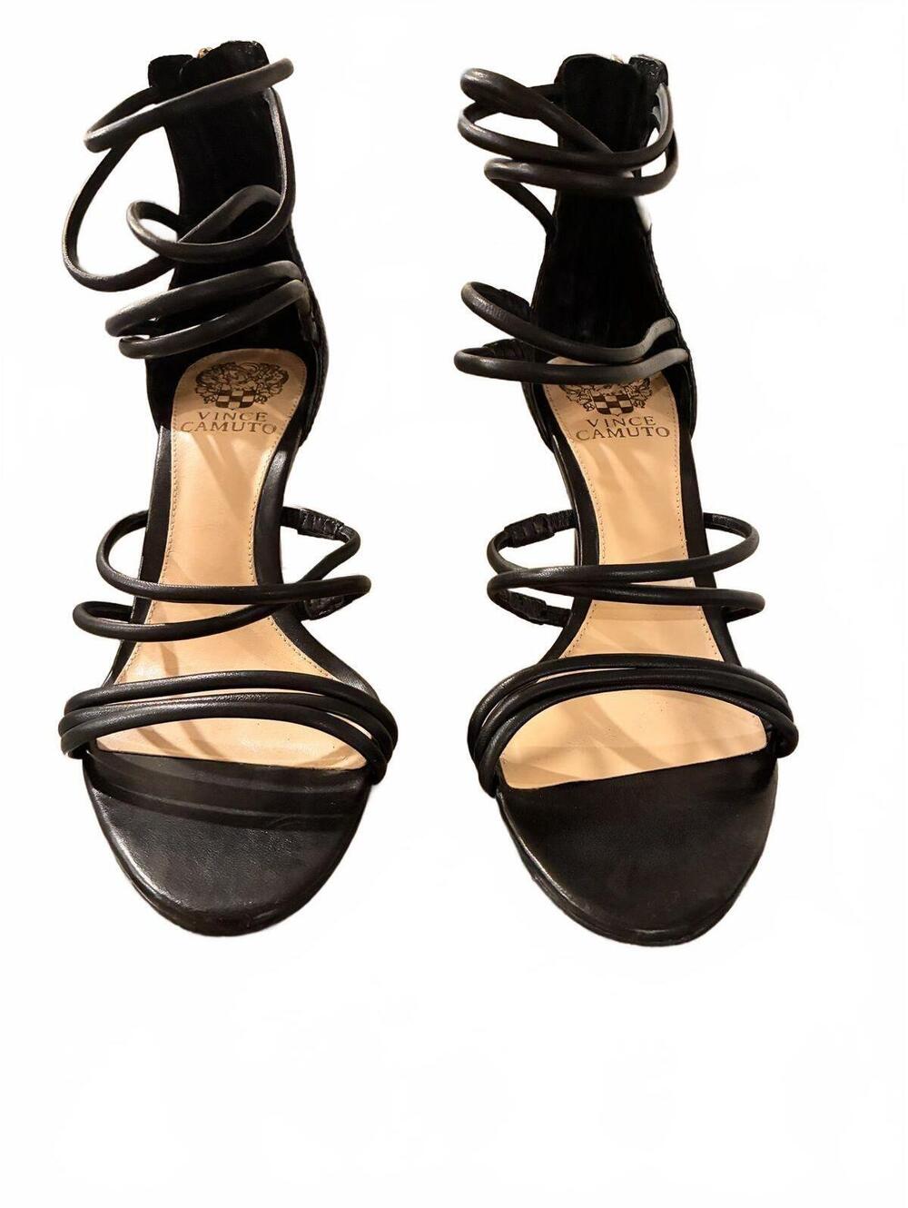 Vince Camuto Black Strappy High Heel Sandals